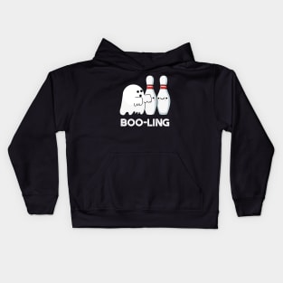 Booling Cute Halloween Bowling Ghost Pun Kids Hoodie